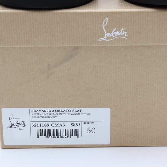 NIB Christian Louboutin Seavaste 2 Orlato Flat Glitter Iridescent Sneakers - Picture 8 of 8